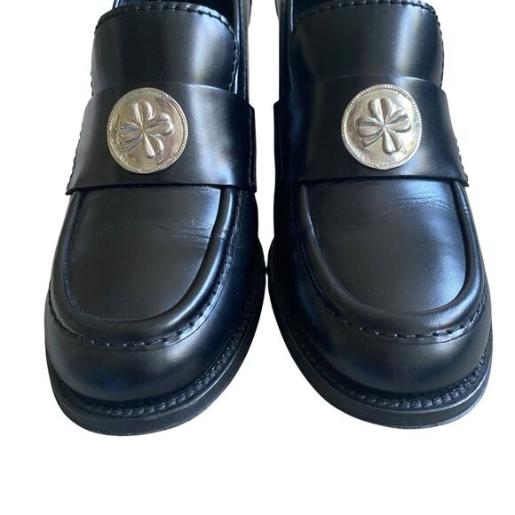 Chanel Shoes Pumps 10.5 EU 40.5 Black Block Heels 3" Dressy Career Made Italy - Picture 5 of 14